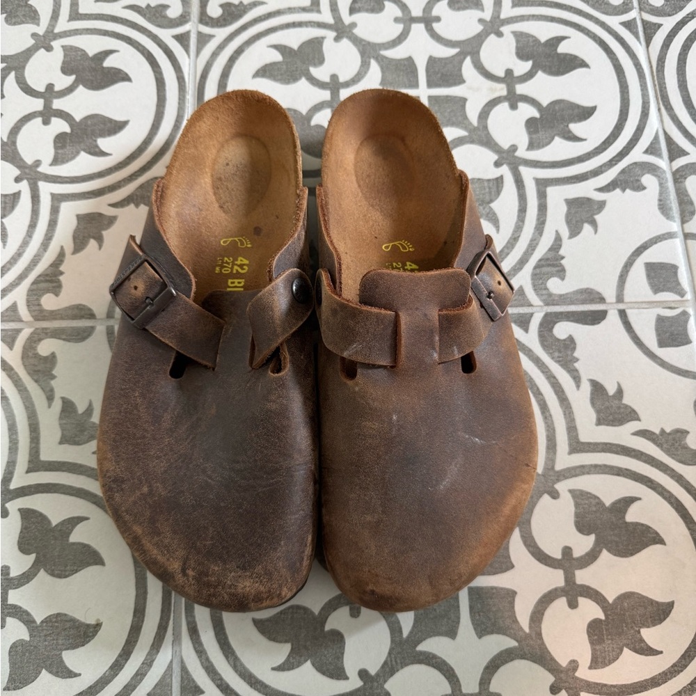 Brown Leather Birkenstock- Bostons